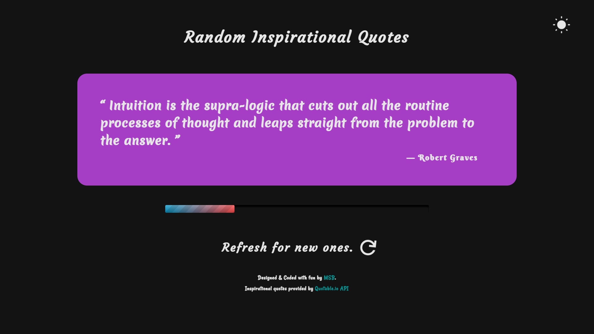 Random quote website Image